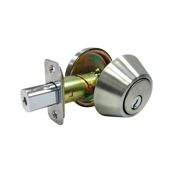Faultless 5002071 Satin Stainless Steel Metal Single Cylinder Deadbolt - ANSI Grade 3; 1.75 in. 5002071 - main